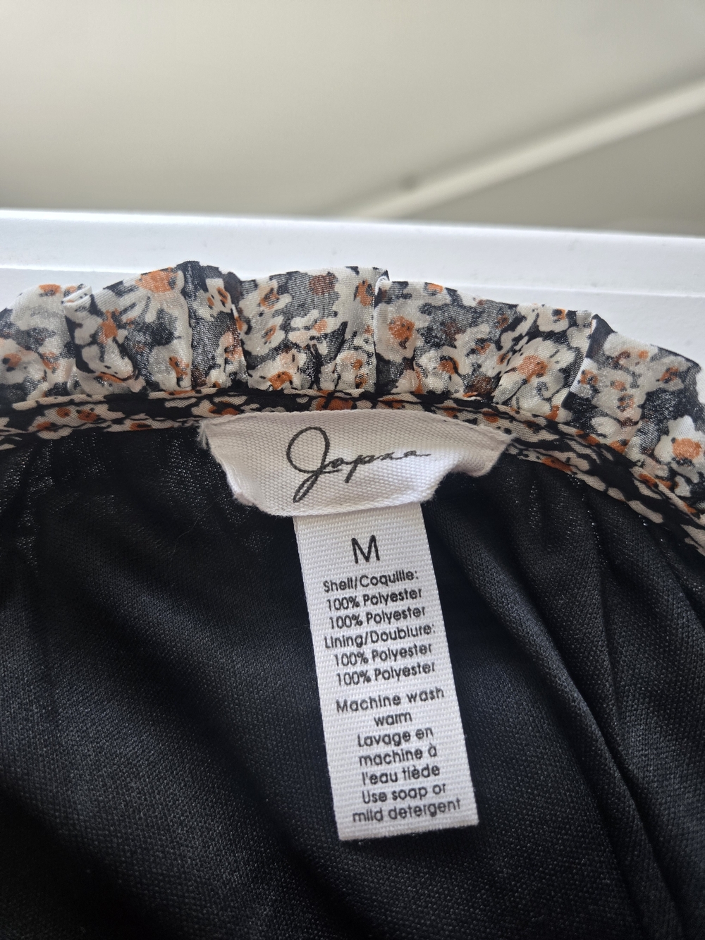 Japna Black and Cream Floral Tiered Mini Dress - Picture 7 of 7
